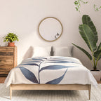 Minimalist Palm Leaf in Watercolour Comforter Gallery Image 3