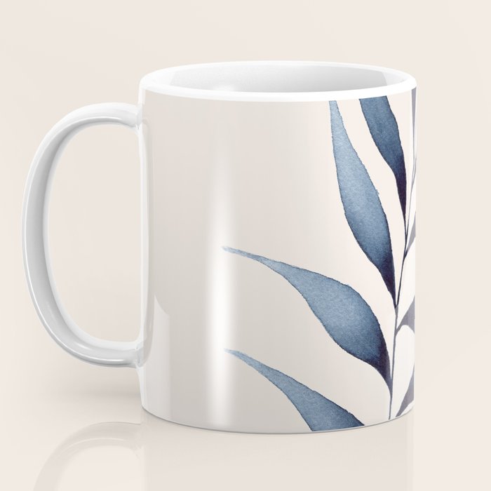 Minimalist Palm Leaf in Watercolour Coffee Mug Gallery Image 3
