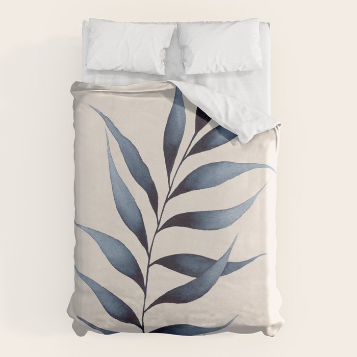 Minimalist Palm Leaf in Watercolour Duvet Cover Gallery Image 1