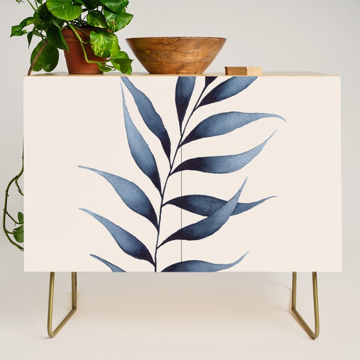 Minimalist Palm Leaf in Watercolour Credenza Gallery Image 1