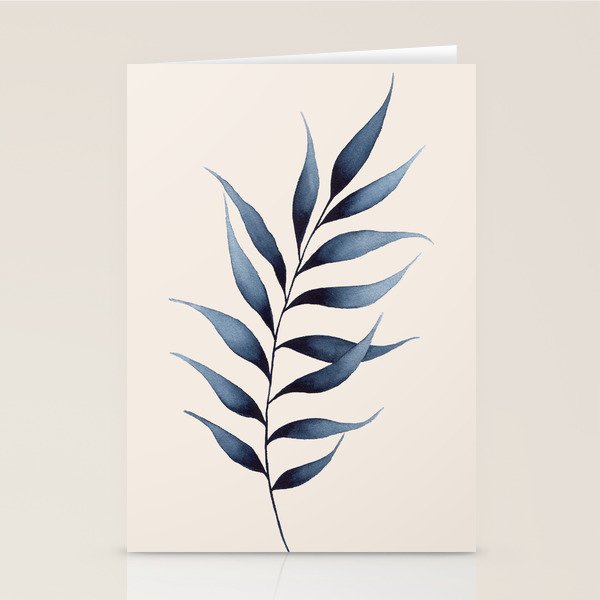 Minimalist Palm Leaf in Watercolour Stationery Card Gallery Image 2