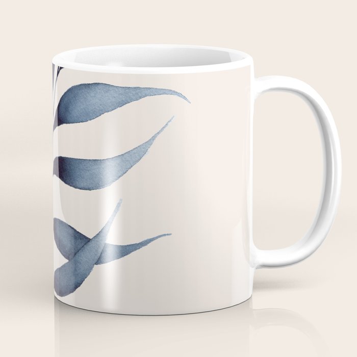Minimalist Palm Leaf in Watercolour Coffee Mug Gallery Image 1