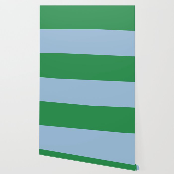Bold Stripes in Green and Light Blue Wallpaper Gallery Image 2
