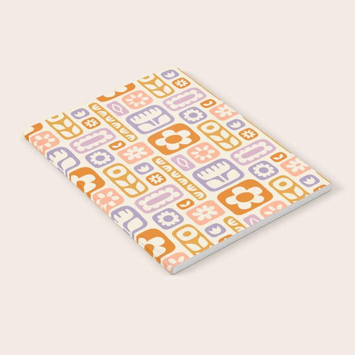 Vintage scandinavian floral art pattern Notebook Gallery Image 2