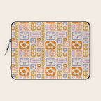 Vintage scandinavian floral art pattern Laptop Sleeve Gallery Image 1