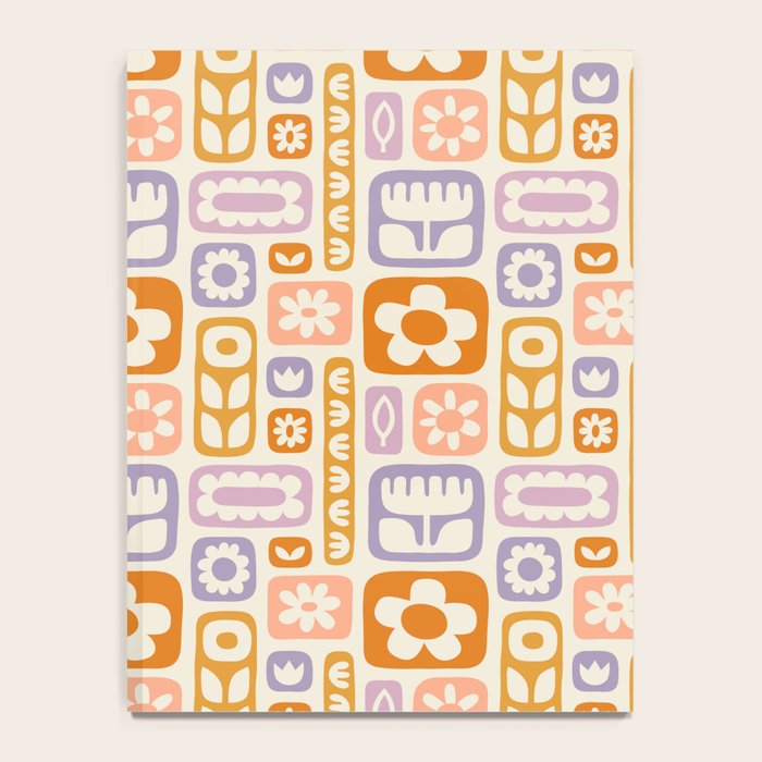 Vintage scandinavian floral art pattern Notebook Gallery Image 4