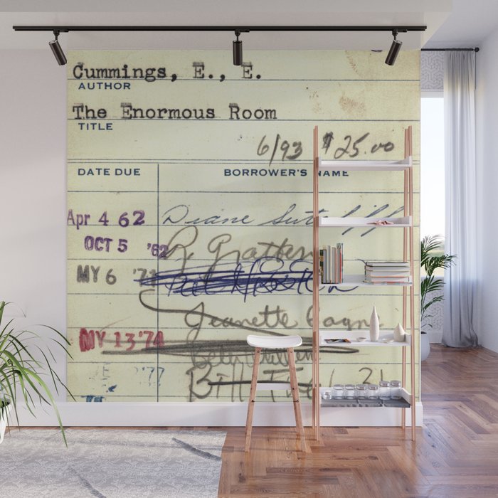 Library Card 828 The Enormous Room Wall Mural Gallery Image 1