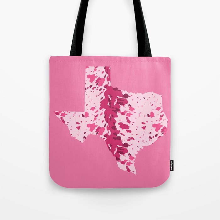 Texas Pink Longhorn Tote Bag Gallery Image 1