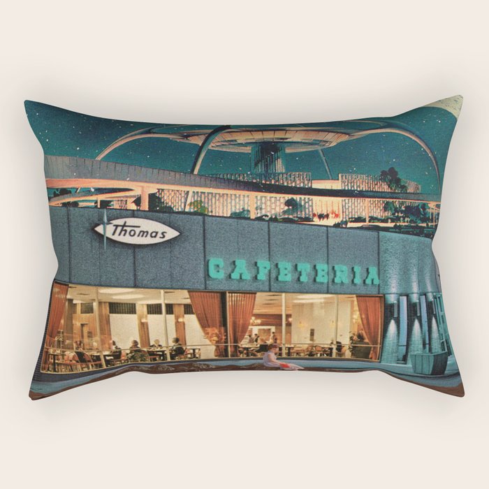 a Postcard from year 2346 Rectangular Pillow Gallery Image 1