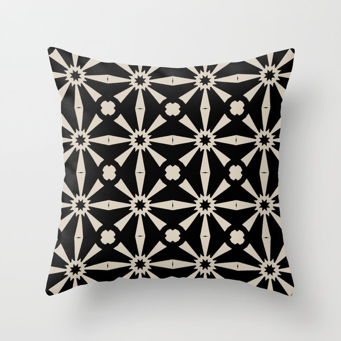 Starburst Geometric Pattern Throw Pillow Gallery Image 1