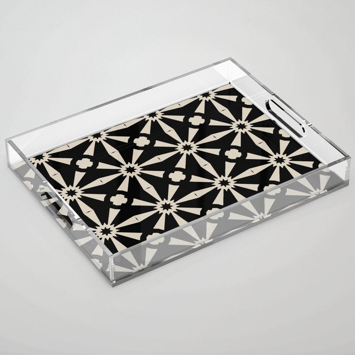 Starburst Geometric Pattern Acrylic Tray Gallery Image 1