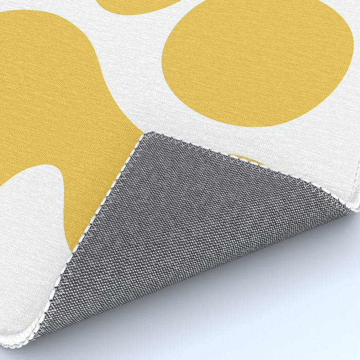 Mid Century Modern Abstract Organic Shapes 337 Yellow Rug Gallery Image 4