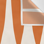 Abstract Shapes 106 Pattern in vintage Orange and Navy Blue  Wall Tapestry Gallery Image 3