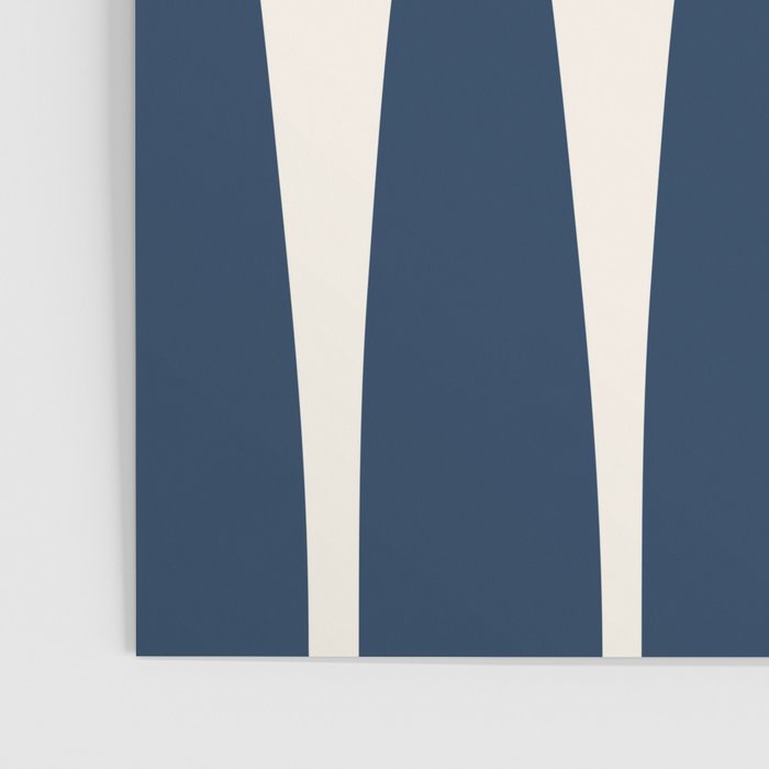 Abstract Shapes 106 Pattern in vintage Orange and Navy Blue  Poster Gallery Image 3