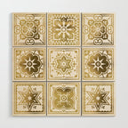 Talavera Mexican Tile - Gold Palette Wood Wall Art Gallery Image 1