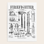 Firefighter Fire Department Fireman Vintage Patent Print Poster Gallery Image 4