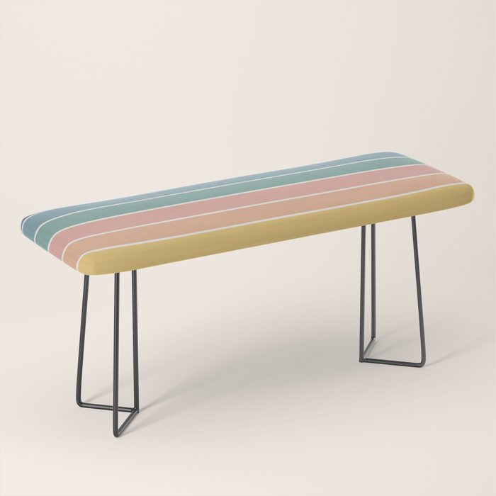 Gradient Arch XX Retro Mid Century Modern Rainbow Bench Gallery Image 1