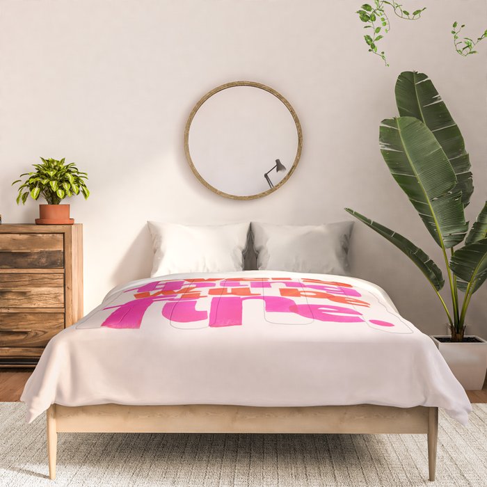 Everything Will Be Fine Typography Comforter Gallery Image 3