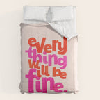 Everything Will Be Fine Typography Comforter Gallery Image 6