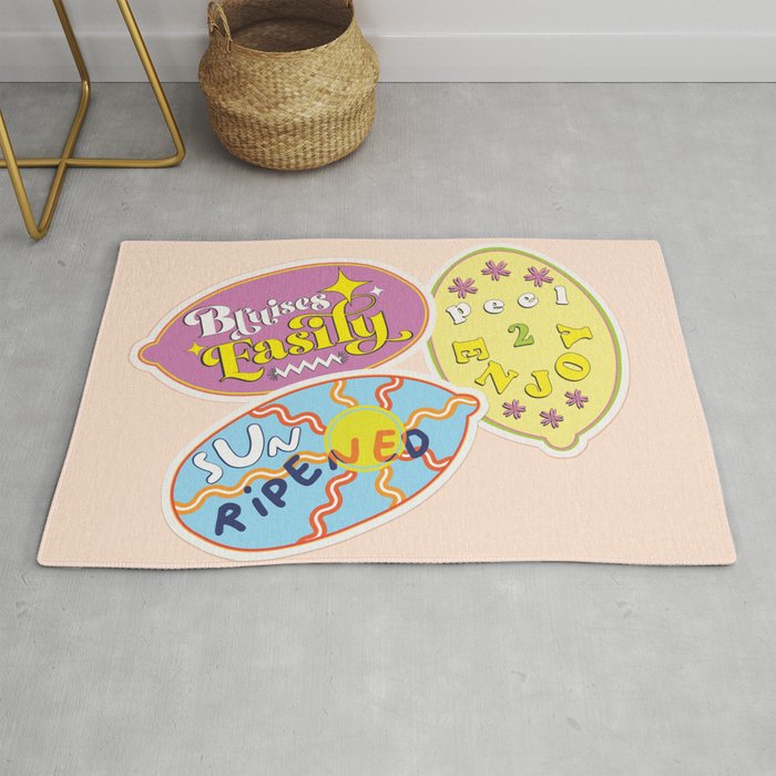 fruit stickers  Rug