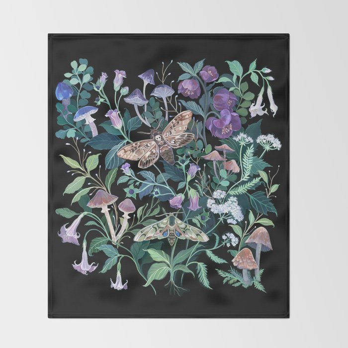 Witches Garden Throw Blanket Gallery Image 2