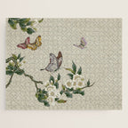 Pear flowers and butterflies type A - Minhwa : Koreafolkpainting Jigsaw Puzzle Gallery Image 1