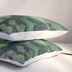 Japanese Wall Art Maximalist Forest Fox Print Japandi Art Sage Green Botanical Wabi Sabi Painting Pillow Sham Gallery Image 3