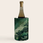 Japanese Wall Art Maximalist Forest Fox Print Japandi Art Sage Green Botanical Wabi Sabi Painting Wine Chiller Gallery Image 3