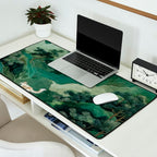 Japanese Wall Art Maximalist Forest Fox Print Japandi Art Sage Green Botanical Wabi Sabi Painting Desk Mat Gallery Image 2