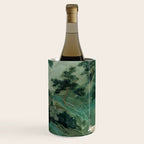 Japanese Wall Art Maximalist Forest Fox Print Japandi Art Sage Green Botanical Wabi Sabi Painting Wine Chiller Gallery Image 2