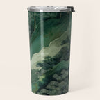 Japanese Wall Art Maximalist Forest Fox Print Japandi Art Sage Green Botanical Wabi Sabi Painting Travel Mug Gallery Image 2