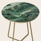 Japanese Wall Art Maximalist Forest Fox Print Japandi Art Sage Green Botanical Wabi Sabi Painting Side Table Gallery Image 2