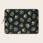 Brass Knuckles With Good Thoughts Laptop Sleeve Gallery Image 1