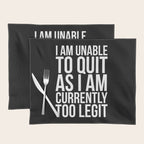 Unable To Quit Too Legit (Black & White) Placemat Gallery Image 1