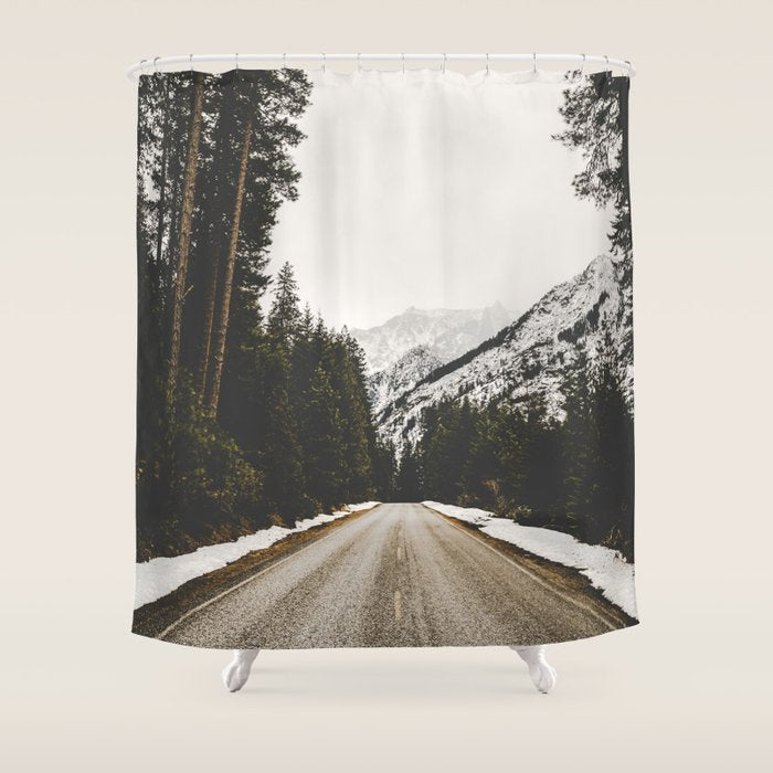 Great Mountain Roads - Nature Photography Shower Curtain Gallery Image 1