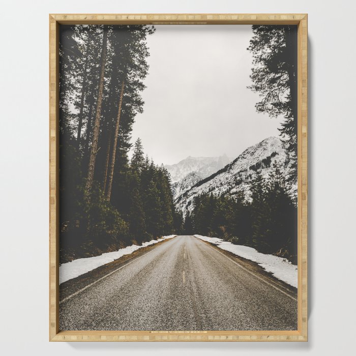 Great Mountain Roads - Nature Photography Serving Tray Gallery Image 1