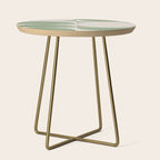 Mid Century Modern Green Geometric Side Table Gallery Image 1
