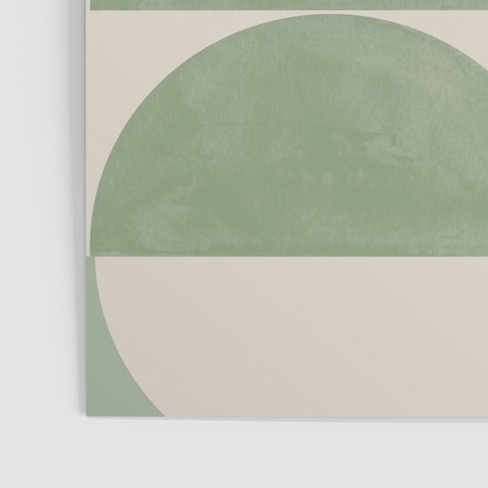 Mid Century Modern Green Geometric Poster Gallery Image 3
