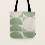Mid Century Modern Green Geometric Tote Bag Gallery Image 1