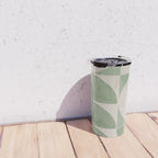 Mid Century Modern Green Geometric Travel Mug Gallery Image 4
