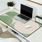 Mid Century Modern Green Geometric Desk Mat Gallery Image 2