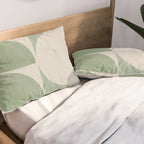 Mid Century Modern Green Geometric Pillow Sham Gallery Image 2