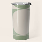 Mid Century Modern Green Geometric Travel Mug Gallery Image 2