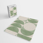 Mid Century Modern Green Geometric Jigsaw Puzzle Gallery Image 2