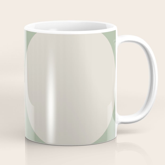 Mid Century Modern Green Geometric Coffee Mug Gallery Image 1