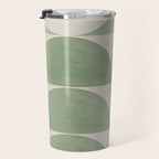 Mid Century Modern Green Geometric Travel Mug Gallery Image 3