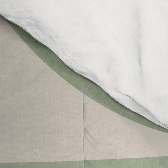 Mid Century Modern Green Geometric Comforter Gallery Image 4
