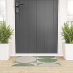 Mid Century Modern Green Geometric Welcome Mat Gallery Image 3