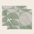Mid Century Modern Green Geometric Placemat Gallery Image 1