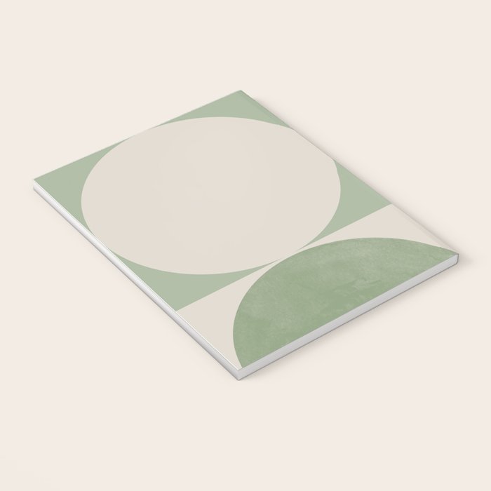 Mid Century Modern Green Geometric Notebook Gallery Image 3